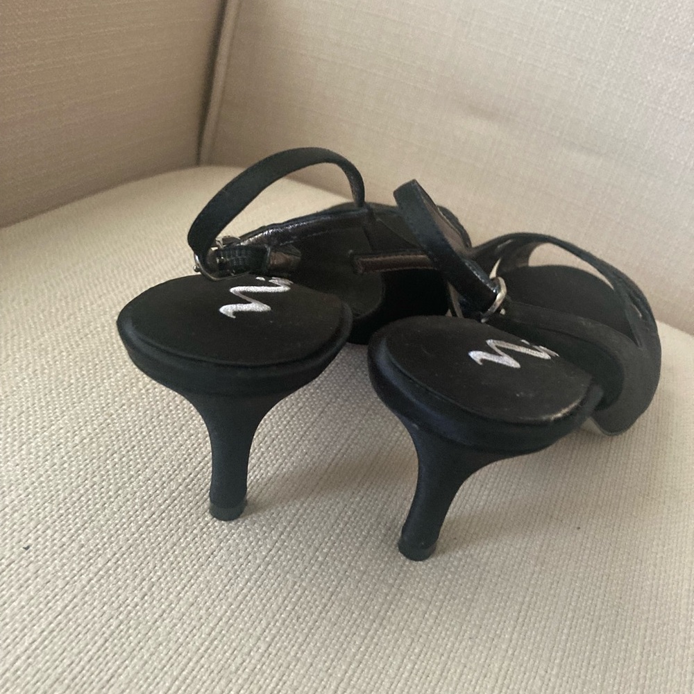 Ladies Mina black open toe strapy  heels for special occasion Ladies 9.5 - Picture 5 of 8
